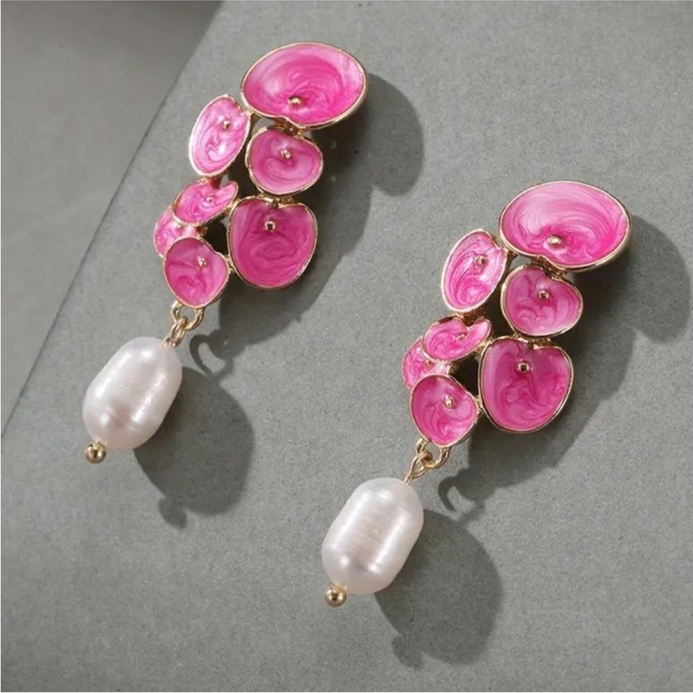 Bohemian pink earrings M67